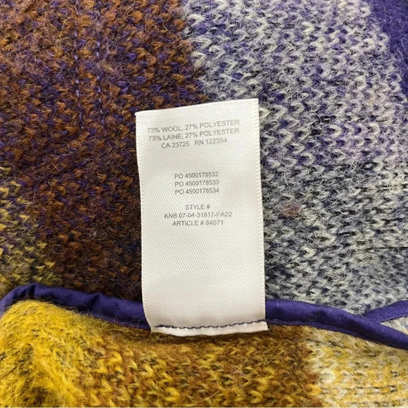 Aritzia Wilfred Free Autumn Wool Cropped Shacket Yellow, Purple, Blue  Size XS - Picture 11 of 11